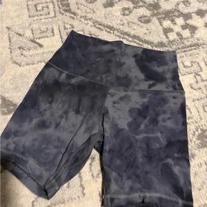 Lululemon Athletica Dark Tie-Dye Bike Shorts